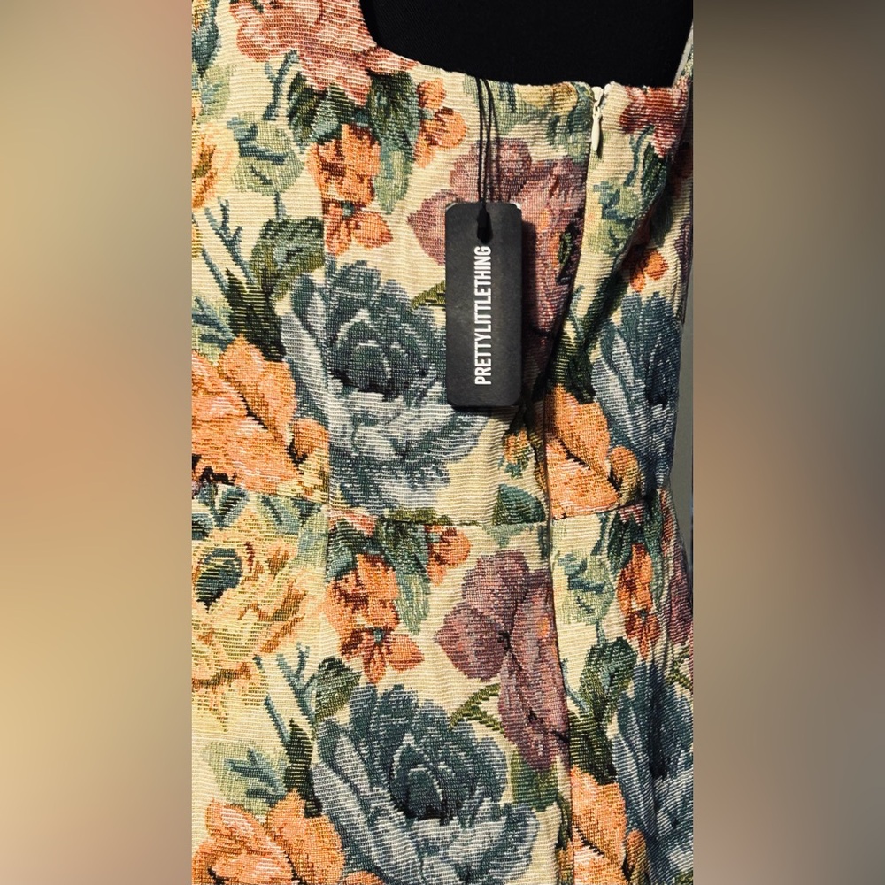 Floral Tapestry A-Line Dress in Multi - Picture 8 of 15